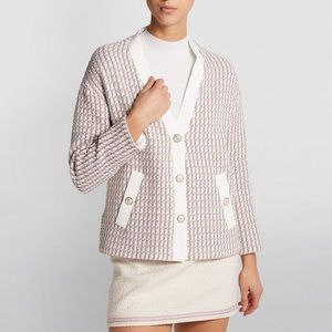 NWT - MAJE Tweet Purple Cardigan - Size: 36